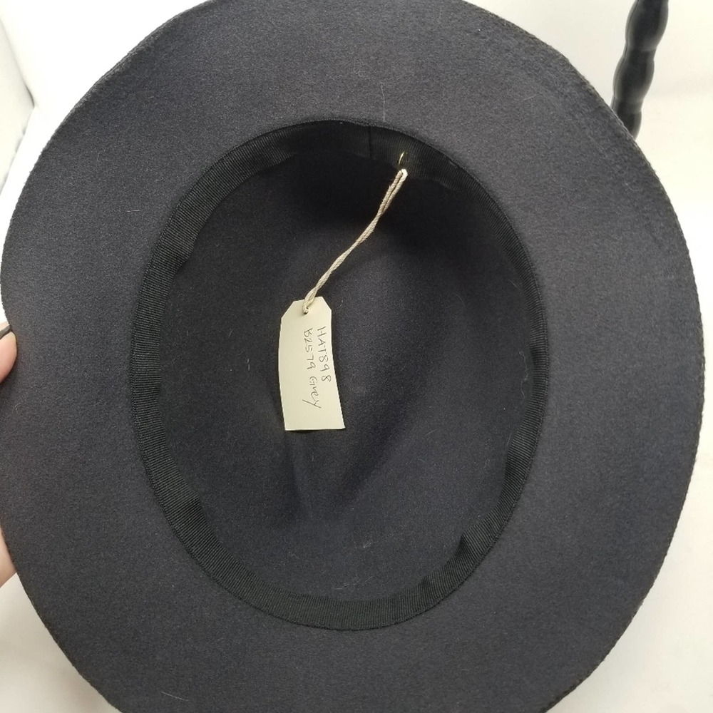 Hat Attack Gray Wool Fedora With Feather Band - image 5